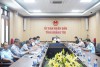 Quang cảnh hội nghị tại điểm cầu tỉnh Quảng Trị - Ảnh: H.T