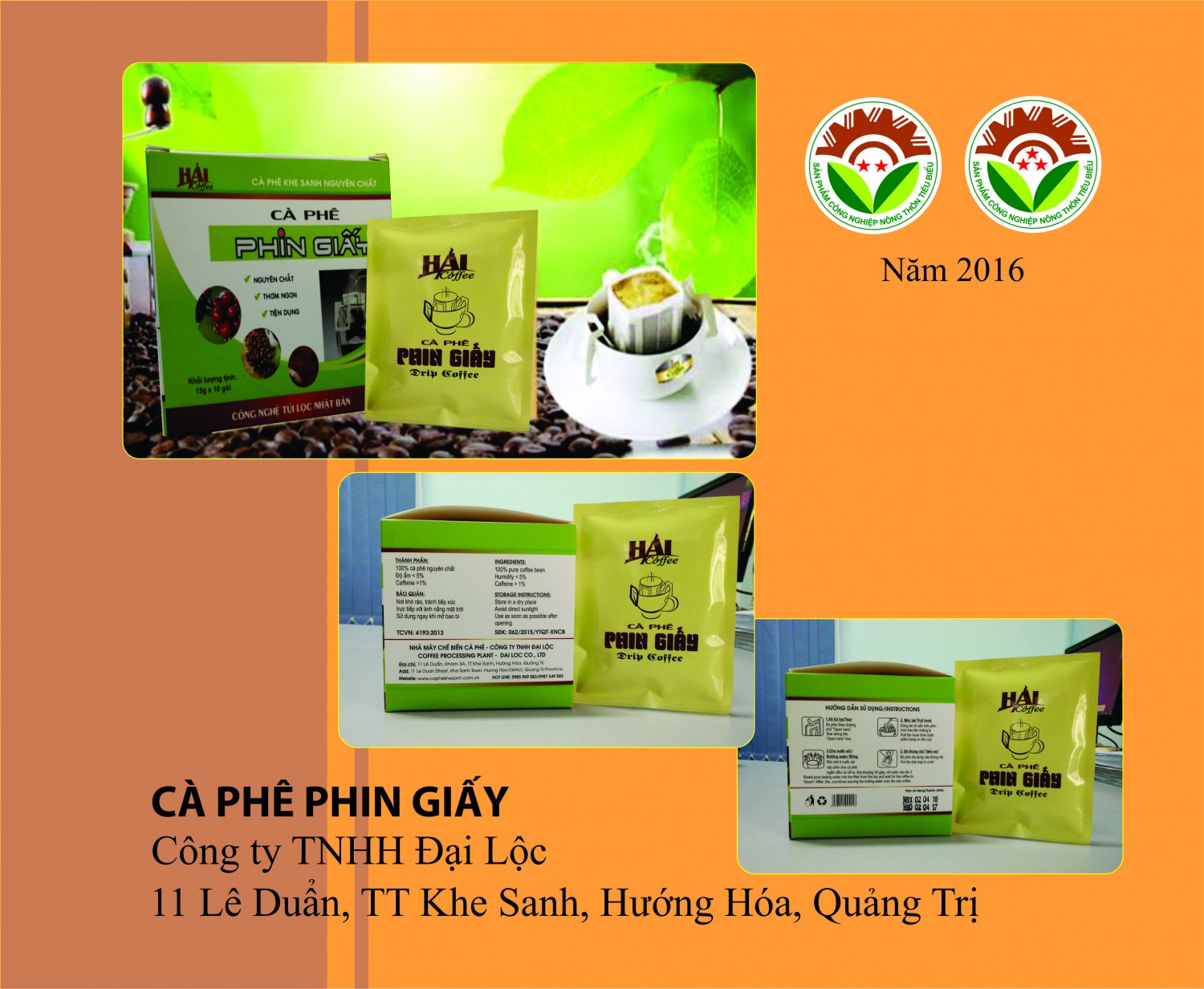 Cà phê Phin giấy Công ty TNHH Đại Lộc